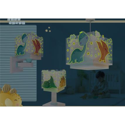 Dalber 63452 - Dječji luster BABY DINOS 1xE27/15W/230V u veselim bojama