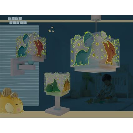 Dalber 63459 - Dječja zidna svjetiljka BABY DINOS 1xE27/15W/230V u veselom višebojnom dizajnu