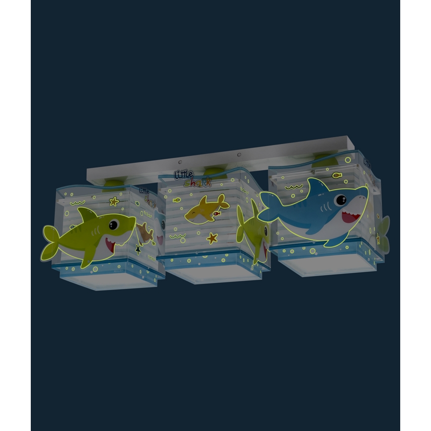 Dalber 63473 - Dječja stropna svjetiljka BABY SHARK 3xE27/60W/230V