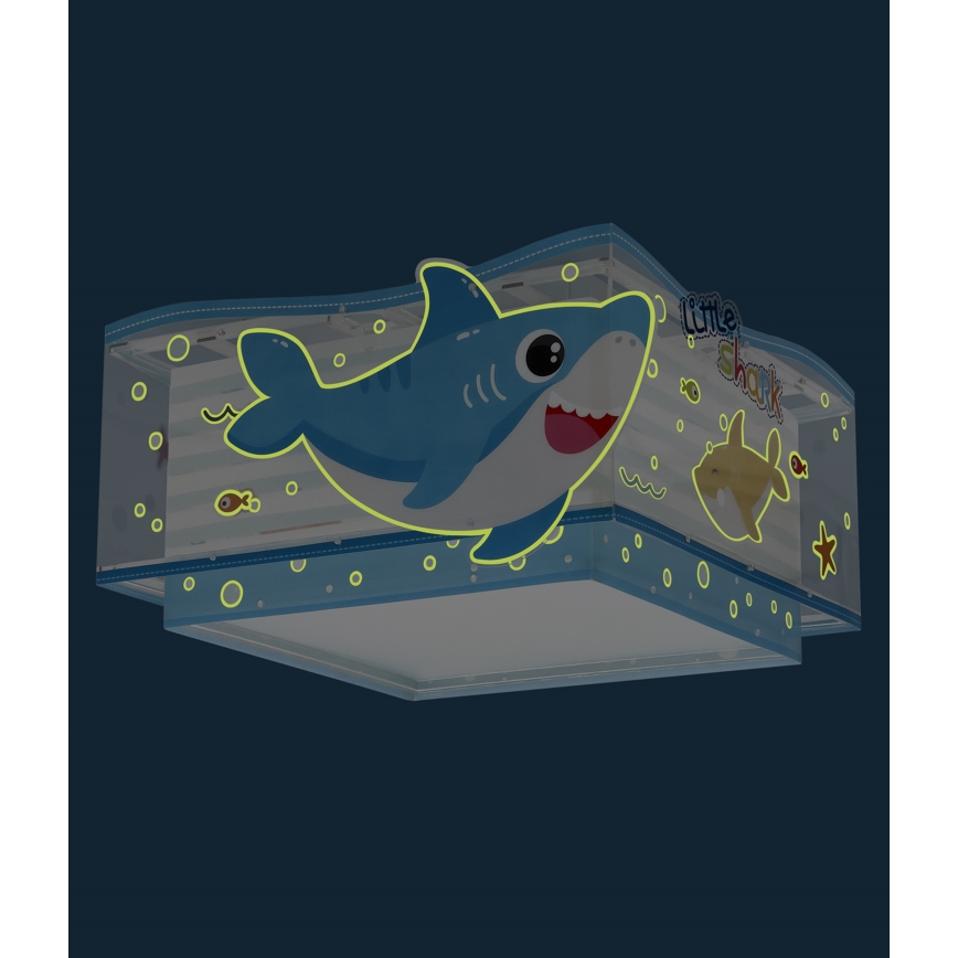 Dalber 63476 - Dječja stropna svjetiljka BABY SHARK 2xE27/60W/230V