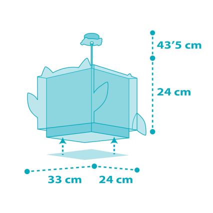 Dalber 64392 - Dječji luster LITTLE OWL 1xE27/60W/230V