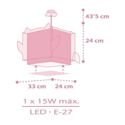 Dalber 64482 - Dječji luster LITTLE FRIENDS 1xE27/15W/230V