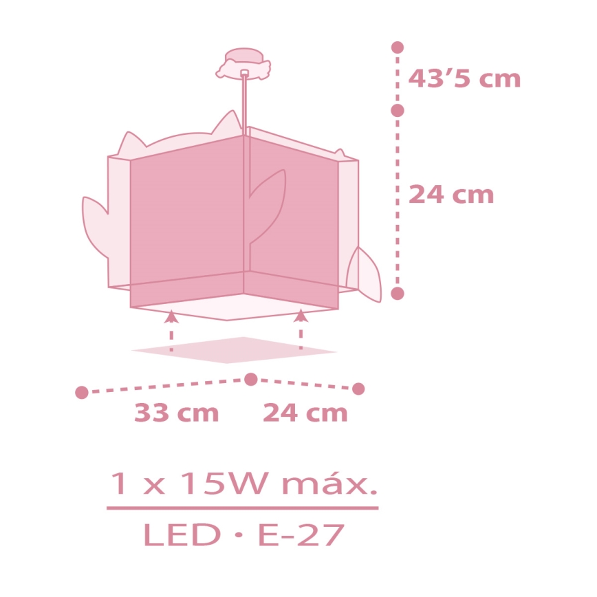 Dalber 64482 - Dječji luster LITTLE FRIENDS 1xE27/15W/230V