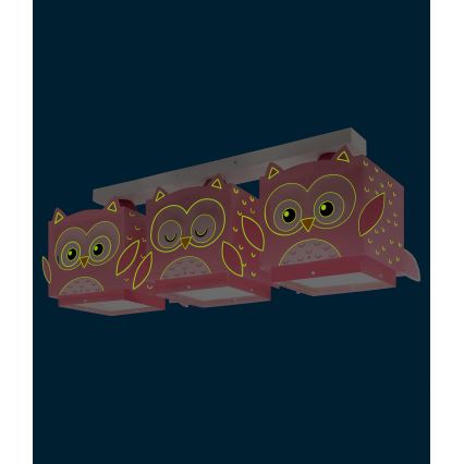 Dalber 64483 - Dječja stropna svjetiljka LITTLE FRIENDS 3xE27/15W/230V