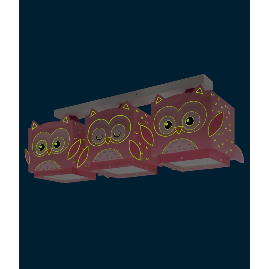 Dalber 64483 - Dječja stropna svjetiljka LITTLE FRIENDS 3xE27/15W/230V