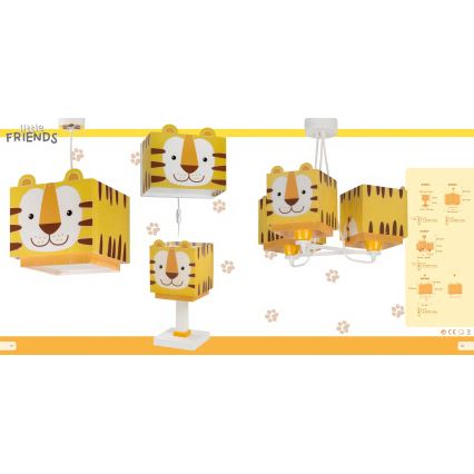 Dalber 64567 - Dječji luster LITTLE TIGER 3xE27/60W/230V