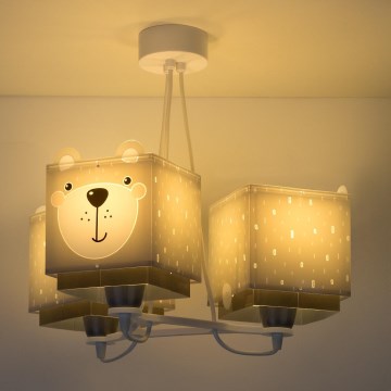 Dalber 64577 - Dječji luster LITTLE TEDDY 3xE27/60W/230V