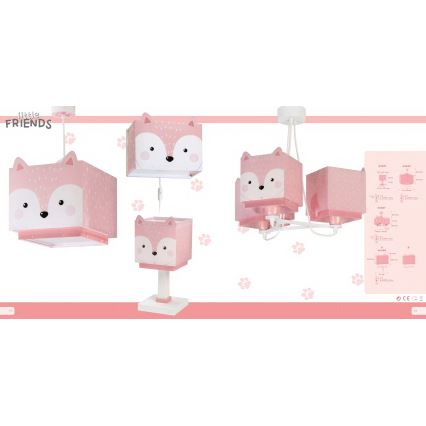 Dalber 64582 - Dječji luster LITTLE FOX 1xE27/60W/230V