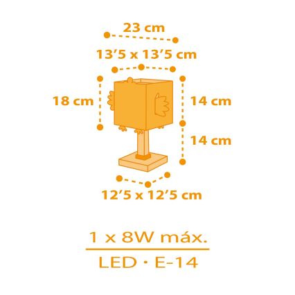 Dalber 64641 - Dječja lampica LITTLE CHICKEN 1xE14/8W/230V