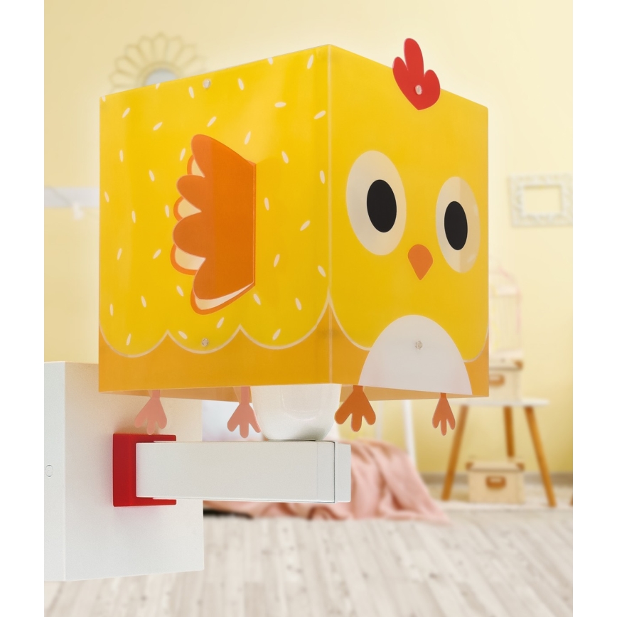 Dalber 64649 - Dječja zidna svjetiljka LITTLE CHICKEN 1xE27/15W/230V