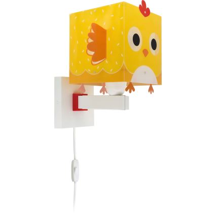 Dalber 64649 - Dječja zidna svjetiljka LITTLE CHICKEN 1xE27/15W/230V