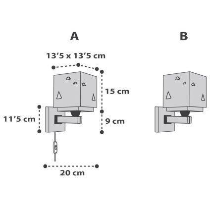 Dalber 73249 - Dječja zidna svjetiljka HELLO LITTLE 1xE27/60W/230V
