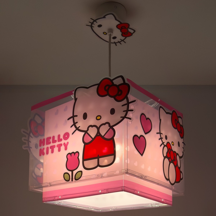 Dalber 73262 - Dječja stropna svjetiljka HELLO KITTY 1xE27/15W/230V ružičasta