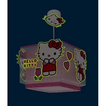 Dalber 73262 - Dječja stropna svjetiljka HELLO KITTY 1xE27/15W/230V ružičasta