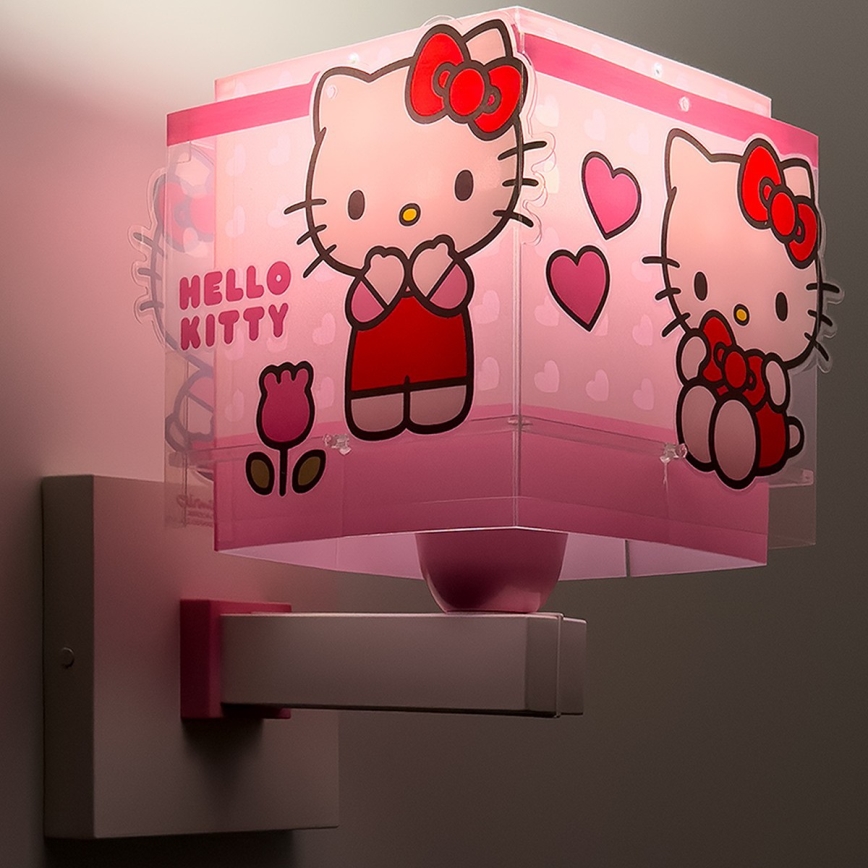 Dalber 73269 - Dječja zidna svjetiljka HELLO KITTY 1xE27/15W/230V ružičasta