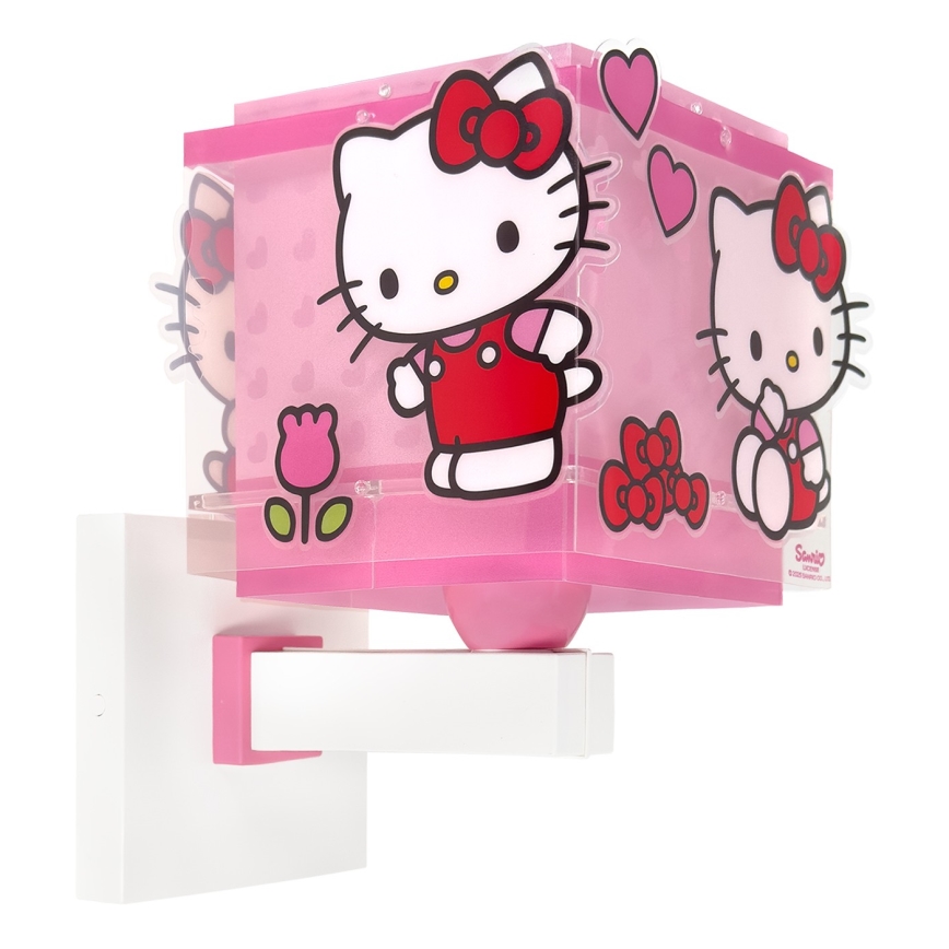 Dalber 73269 - Dječja zidna svjetiljka HELLO KITTY 1xE27/15W/230V ružičasta