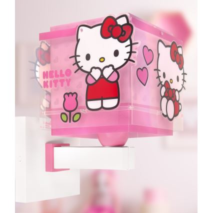 Dalber 73269 - Dječja zidna svjetiljka HELLO KITTY 1xE27/15W/230V ružičasta