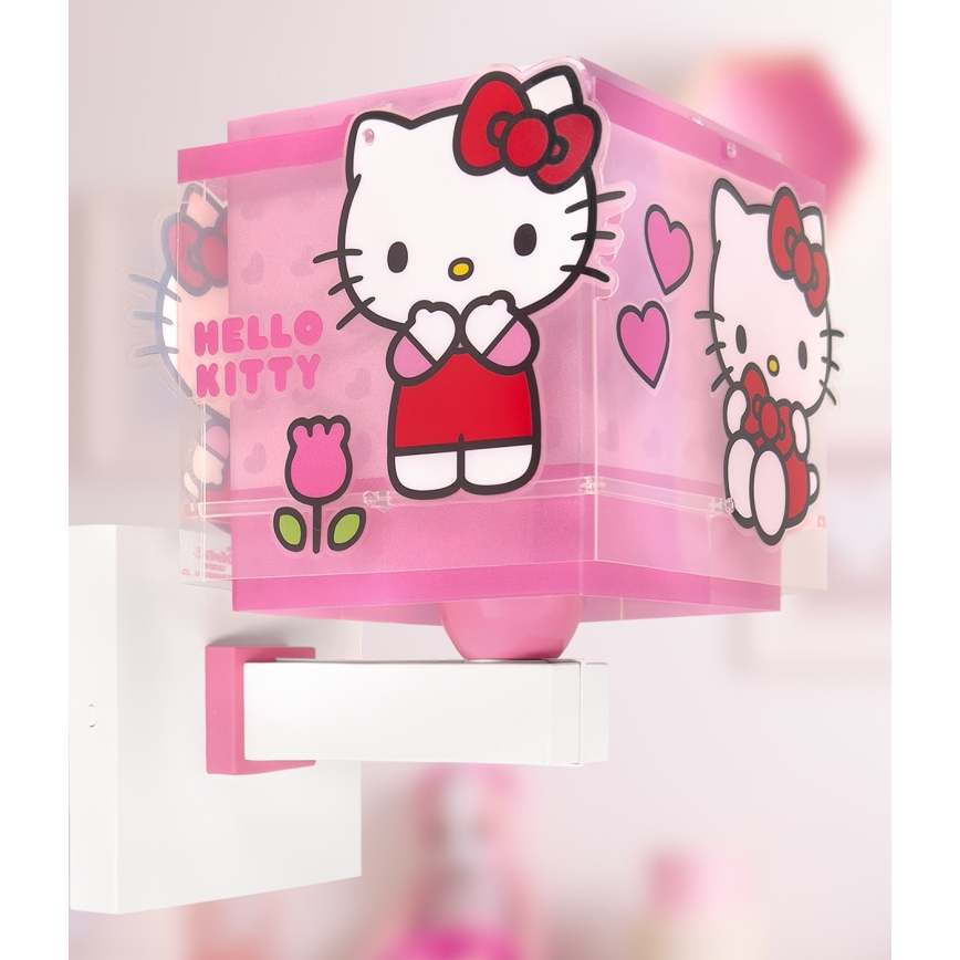 Dalber 73269 - Dječja zidna svjetiljka HELLO KITTY 1xE27/15W/230V ružičasta