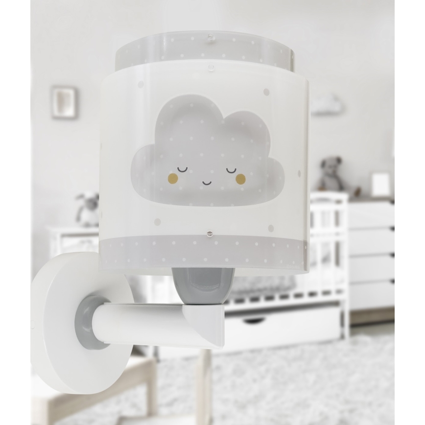 Dalber 76019E - Dječja zidna svjetiljka BABY DREAMS 1xE27/15W/230V siva