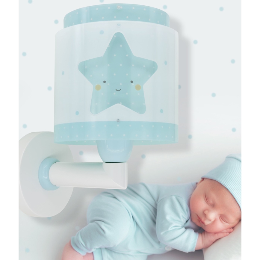 Dalber 76019T - Dječja zidna svjetiljka BABY DREAMS 1xE27/15W/230V plava