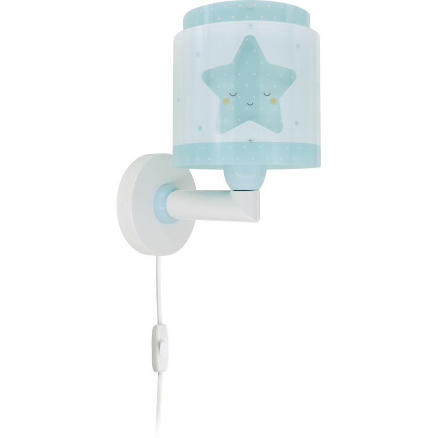 Dalber 76019T - Dječja zidna svjetiljka BABY DREAMS 1xE27/15W/230V plava