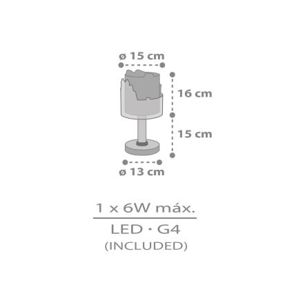 Dalber 76301 - LED dječja lampica SNOOPY 1xG4/4W/230V bijela/crvena