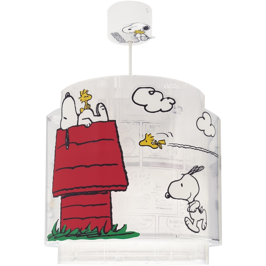 Dalber 76302 - Dječji luster SNOOPY 1xE27/15W/230V bijela/crvena