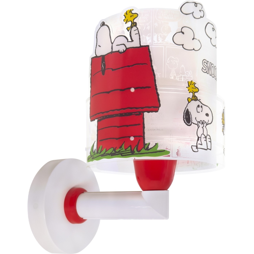Dalber 76309 - Dječja zidna svjetiljka SNOOPY 1xE27/15W/230V bijela/crvena