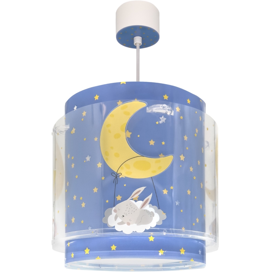 Dalber 76632 - Dječji luster MOON DREAMS 1xE27/15W/230V plavi