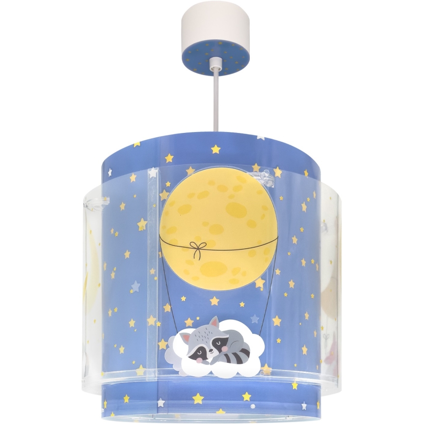 Dalber 76632 - Dječji luster MOON DREAMS 1xE27/15W/230V plavi