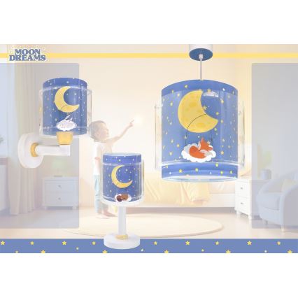 Dalber 76632 - Dječji luster MOON DREAMS 1xE27/15W/230V plavi