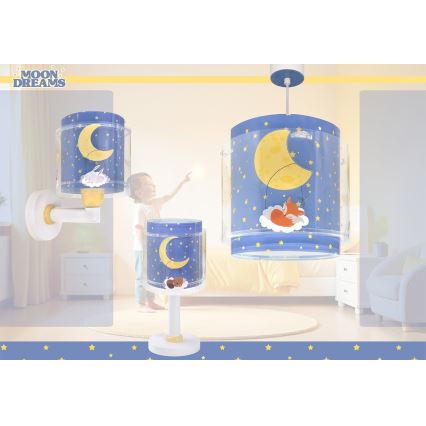 Dalber 76639 - Dječja zidna svjetiljka MOON DREAMS 1xE27/15W/230V plava