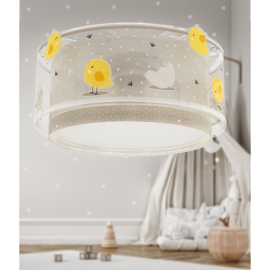 Dalber 76876 - Dječja stropna svjetiljka BABY CHICK 2xE27/15W/230V