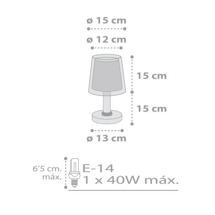 Dalber 81191E - Dječja lampica LIGHT FEELING 1xE14/40W/230V