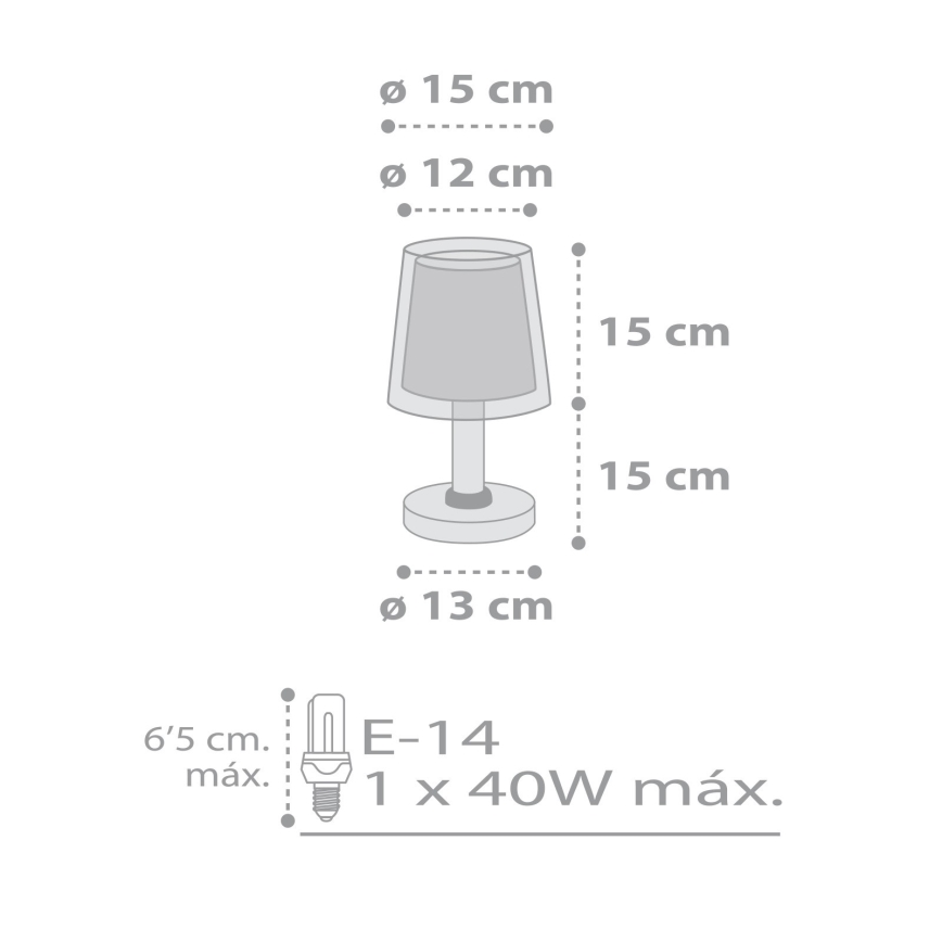 Dalber 81191E - Dječja lampica LIGHT FEELING 1xE14/40W/230V