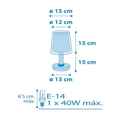 Dalber 81191T - Dječja lampica LIGHT FEELING 1xE14/40W/230V