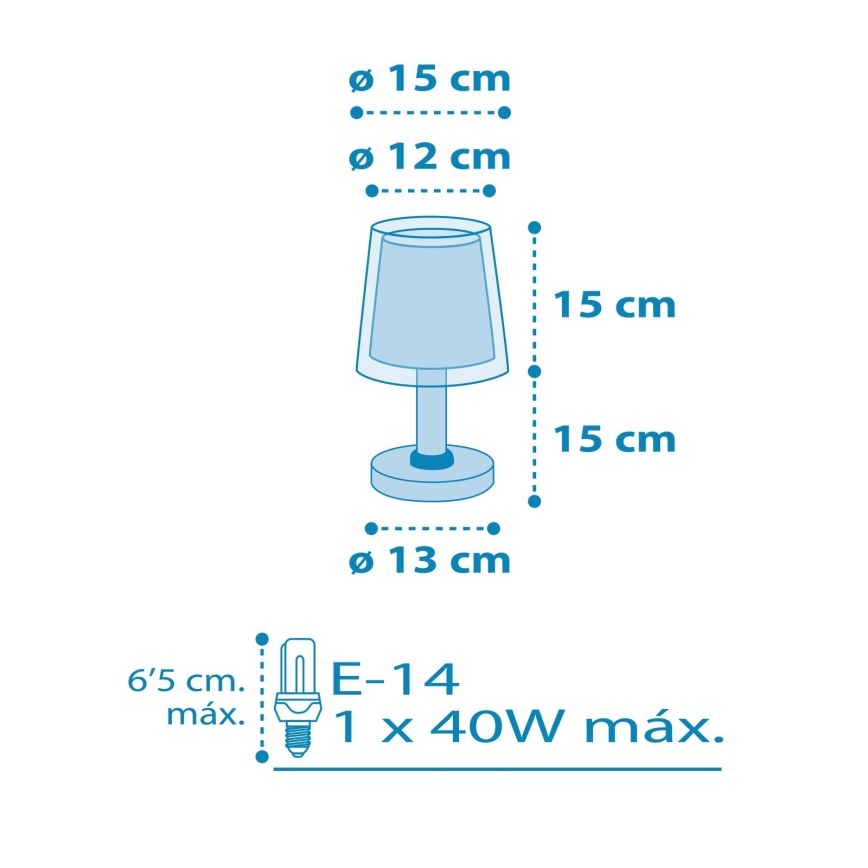 Dalber 81191T - Dječja lampica LIGHT FEELING 1xE14/40W/230V