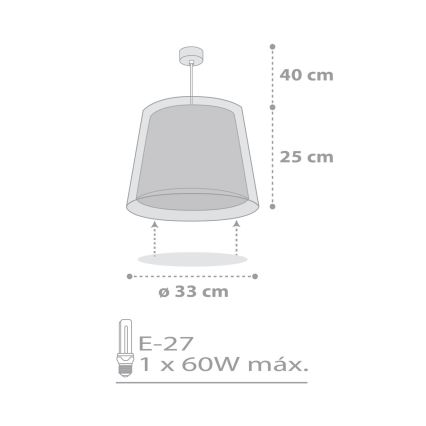 Dalber 81192E - Dječji luster LIGHT FEELING 1xE27/60W/230V