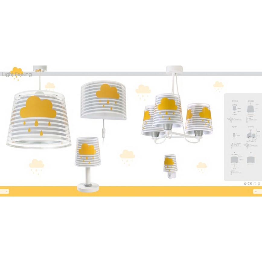 Dalber 81192E - Dječji luster LIGHT FEELING 1xE27/60W/230V