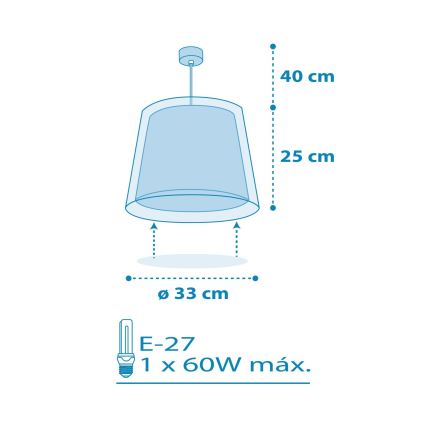 Dalber 81192T - Dječji luster LIGHT FEELING 1xE27/60W/230V