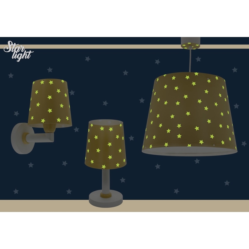 Dalber 82212A - Dječji luster STAR LIGHT 1xE27/60W/230V žuta