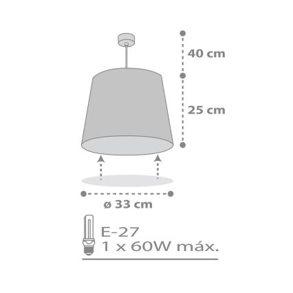 Dalber 82212B - Dječji luster STAR LIGHT 1xE27/60W/230V bijela