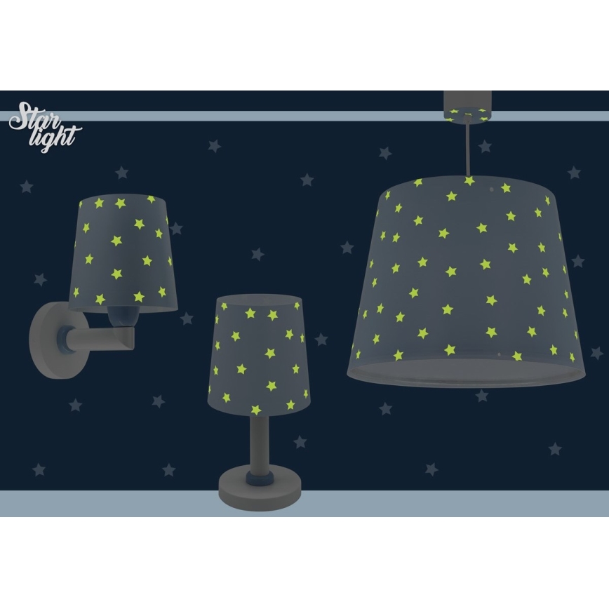 Dalber 82212T - Dječji luster STAR LIGHT 1xE27/60W/230V plava