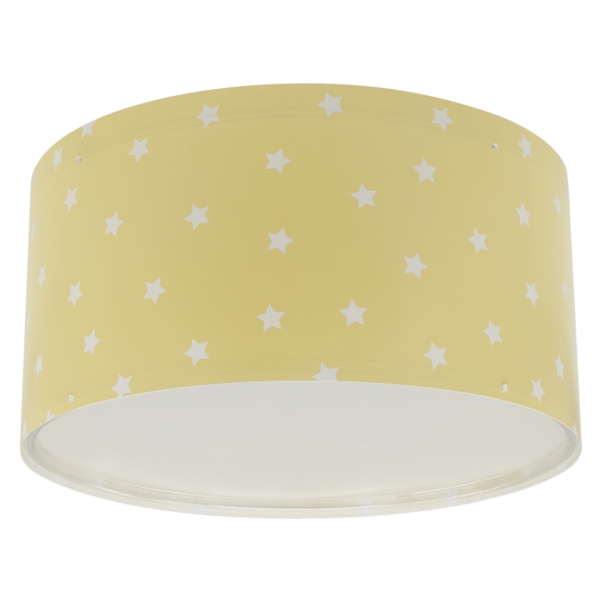 Dalber 82216A - Dječja stropna svjetiljka STAR LIGHT 2xE27/60W/230V žuta
