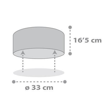 Dalber 82216B - Dječja stropna svjetiljka STAR LIGHT 2xE27/60W/230V bijela