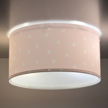 Dalber 82216S - Dječja stropna svjetiljka STAR LIGHT 2xE27/60W/230V ružičasta
