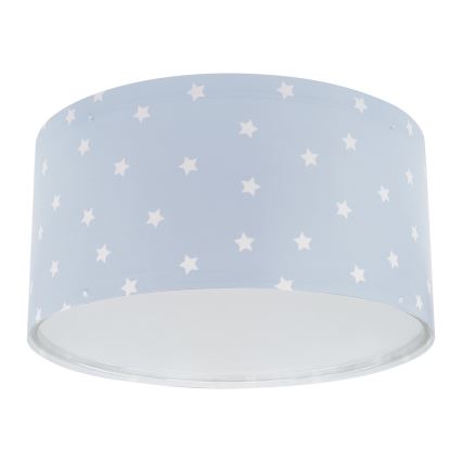 Dalber 82216T - Dječja stropna svjetiljka STAR LIGHT 2xE27/60W/230V plava