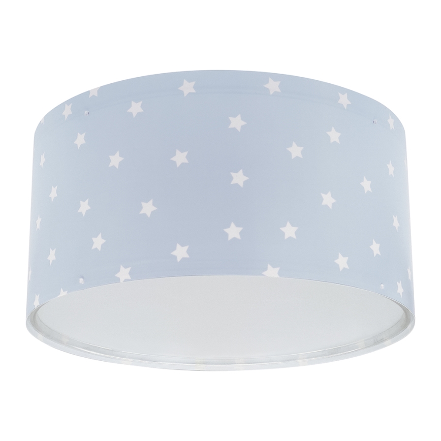 Dalber 82216T - Dječja stropna svjetiljka STAR LIGHT 2xE27/60W/230V plava