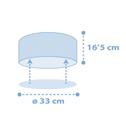 Dalber 82216T - Dječja stropna svjetiljka STAR LIGHT 2xE27/60W/230V plava