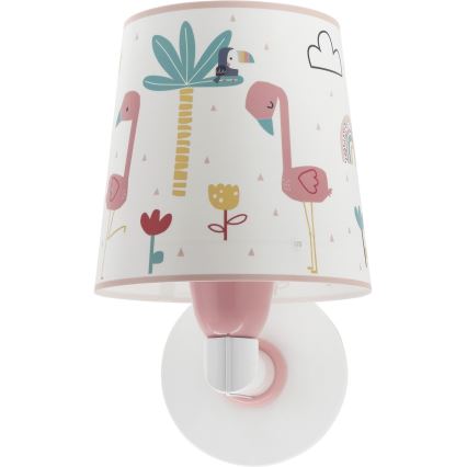 Dalber 82469 - Dječja zidna svjetiljka FLAMINGO 1xE27/15W/230V